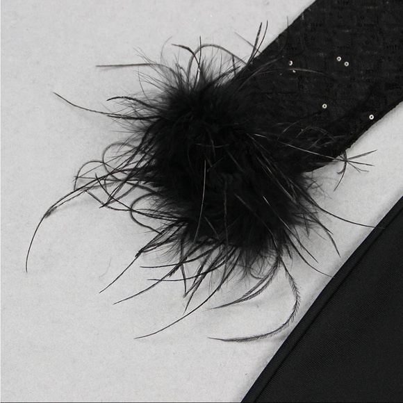 🎉Stand out Feather Belt Bodycon Jumpsuit Size S thru XXL - Picture 7 of 16